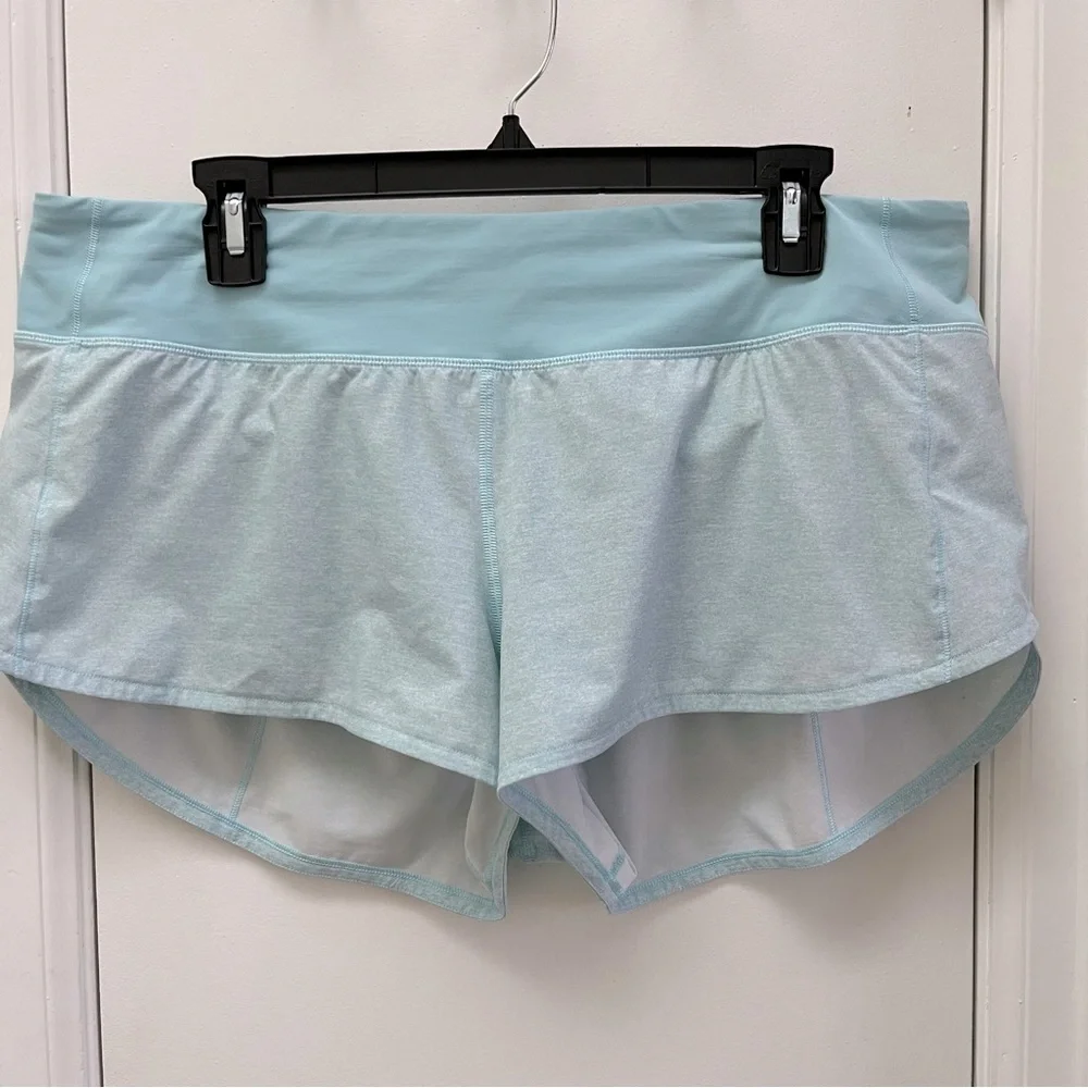 Lululemon Speed Up Short 2.5" Heather Lux Multi Icing Blue/Icing Blue - Picture 5 of 12